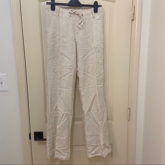 NWT Just Living Linen Beige Pants - Picture 1 of 6